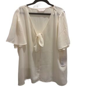 LC Lauren Conrad Cream Top